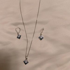 Brighton Blue crystal necklace and earring set